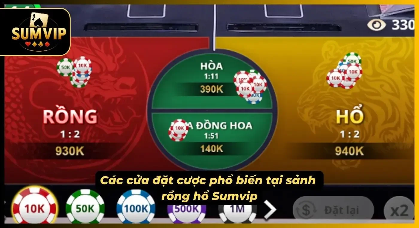 Những cửa cược phổ biến trong rồng hổ mà người chơi nên nắm