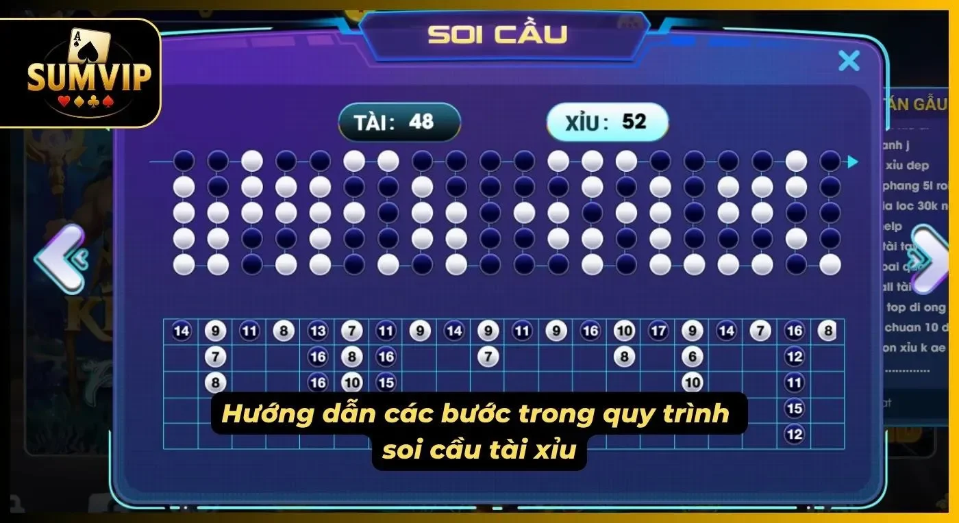 Quy trình thực hiện các bước trong cách soi cầu tài xỉu chuẩn xác