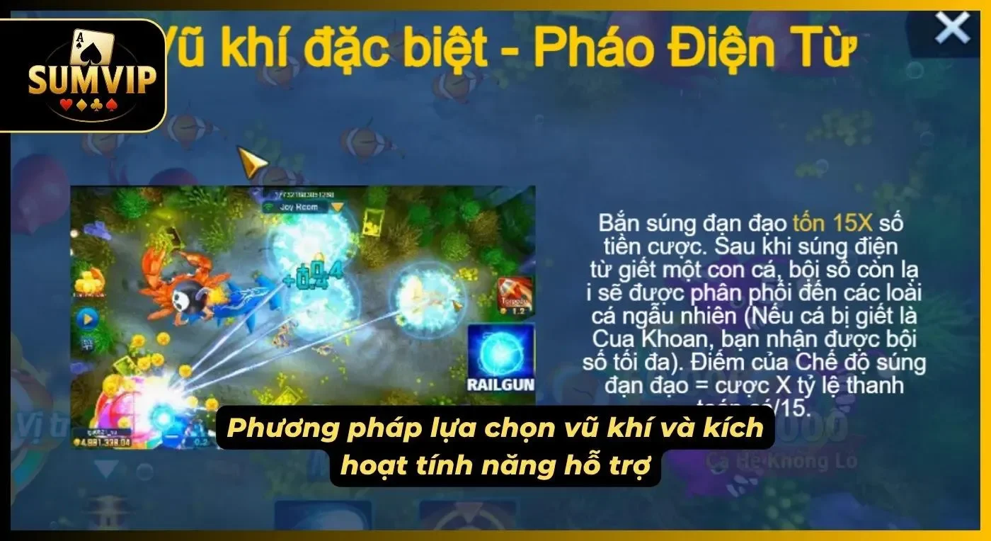 Hệ thống cung cấp nhiều loại vũ khí khác nhau và các tính năng hỗ trợ người chơi